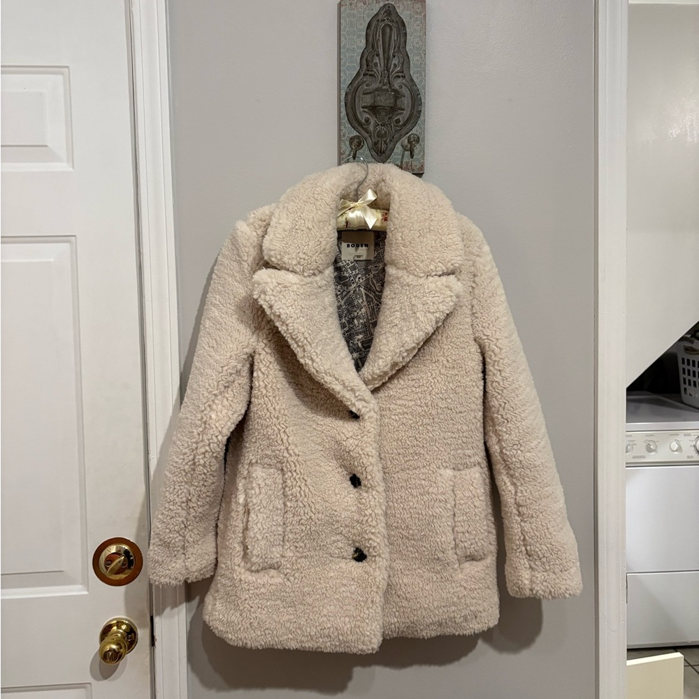 Boden Cream Sherpa Jacket